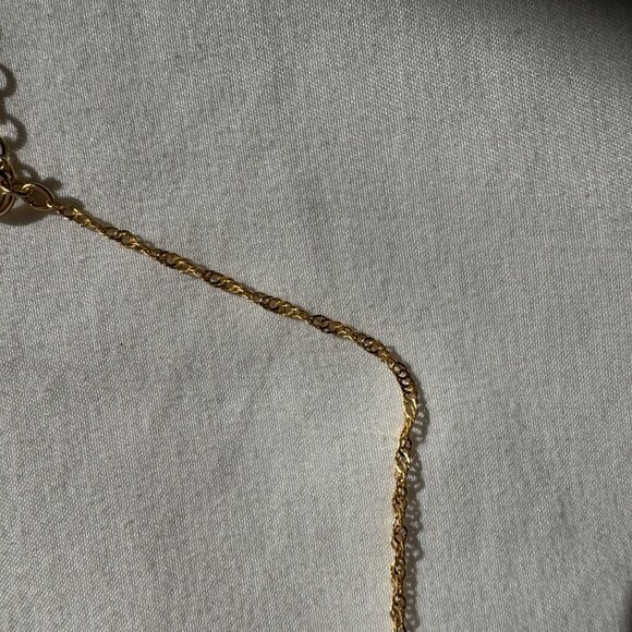 NWOT MonogramHub Script Name Necklace "Cantrell" 14k Gold Plated, 18" Link Chain - Picture 5 of 15